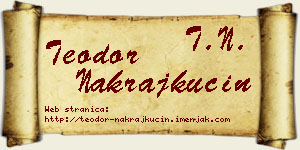 Teodor Nakrajkućin vizit kartica